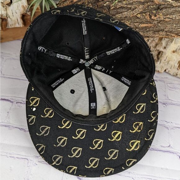 New Era 59Fifty Aspen Snowmass Black & Gold Fitted Baseball Cap Hat - Size 7-1/8 - Picture 7 of 9